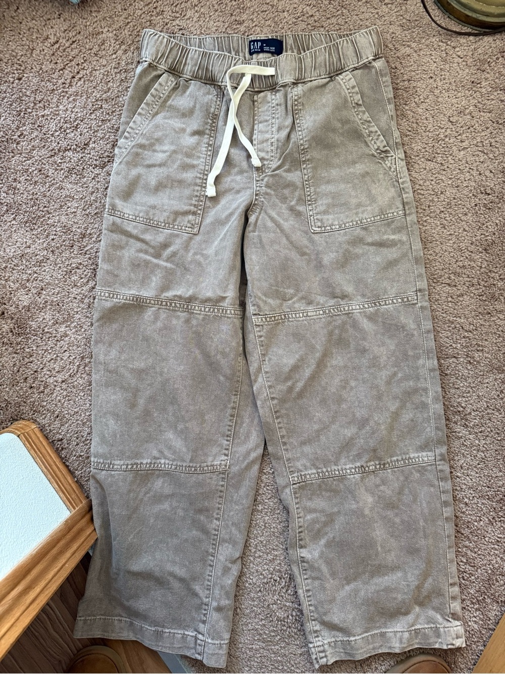 GAP high-rise pull-on wide-leg utility Jean